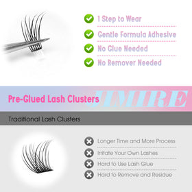 JIMIRE application image showing press-on placement for fast, glue-free wear