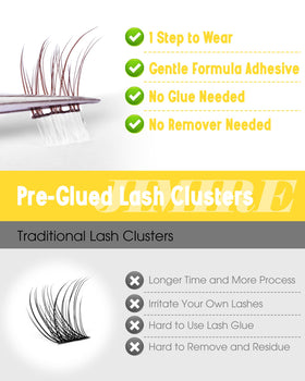 JIMIRE side profile of lashes wearing clusters showing subtle lift and everyday elegance