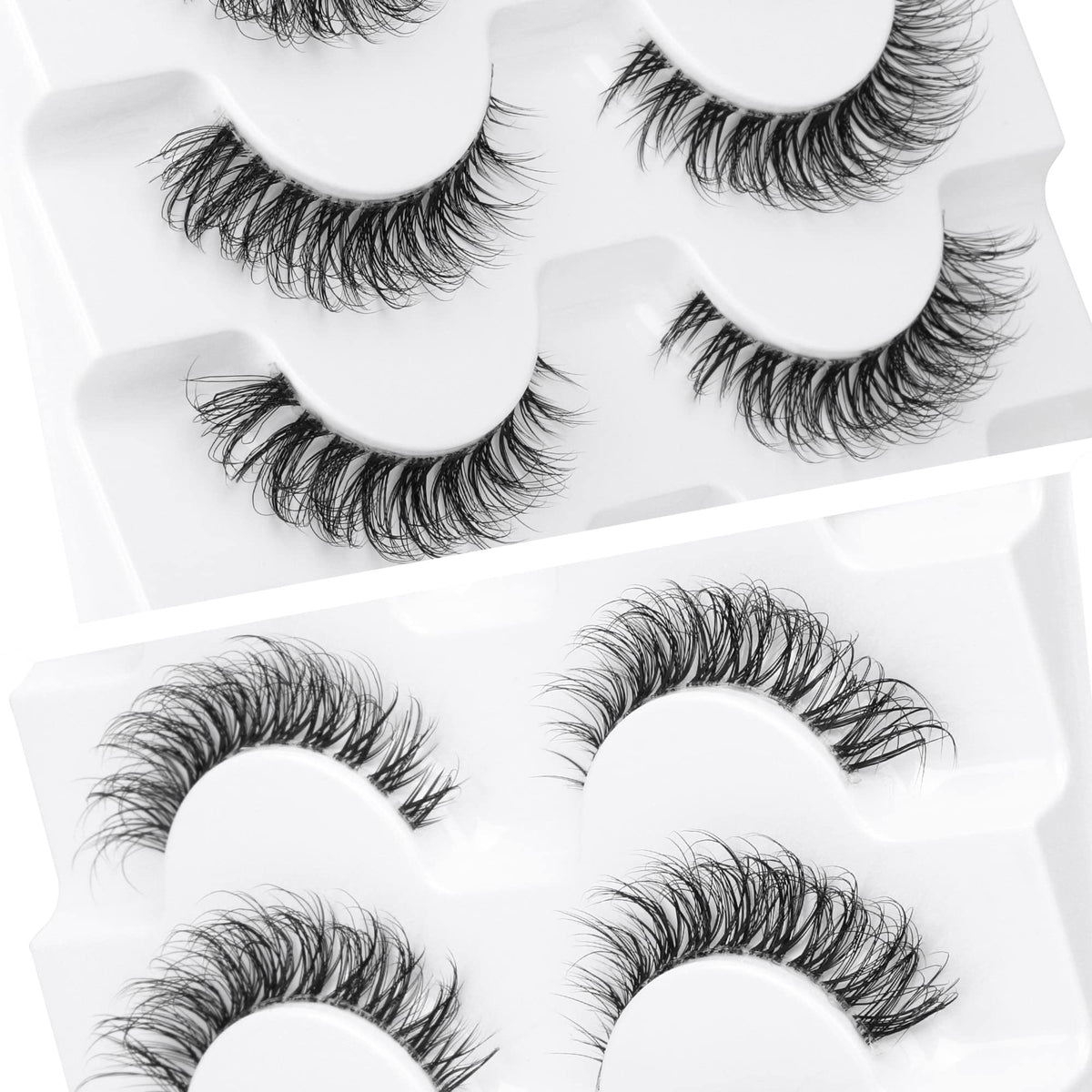 JIMIRE lashes in use on eye showing natural lift and comfort benefit