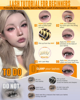 JIMIRE lashes worn on eye close-up showing lifted anime-style effect and lightweight comfort