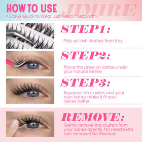 JIMIRE evening lifestyle shot featuring lashes that elevate makeup for events