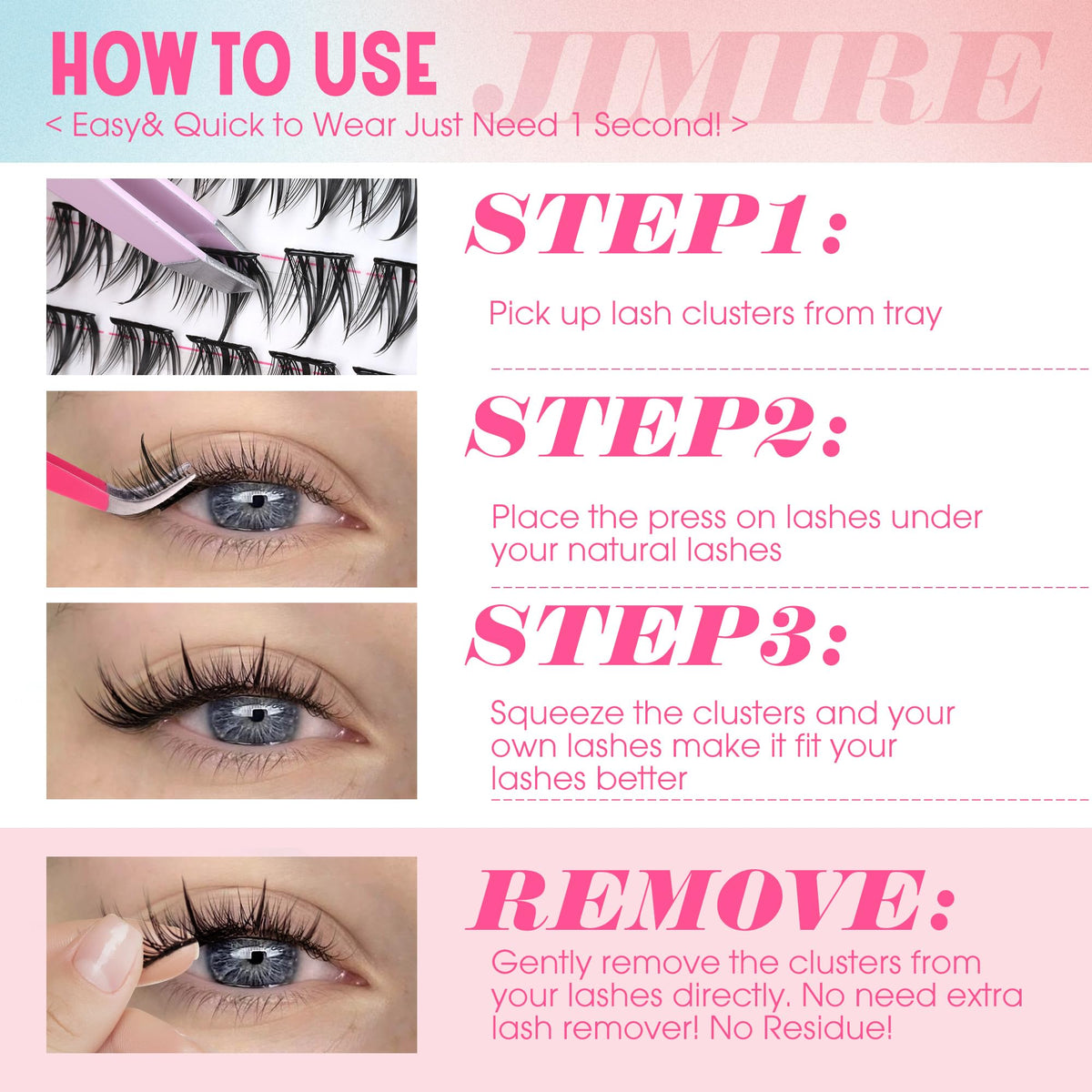 JIMIRE on model emphasizing outer-corner anime lift and defined eye shape