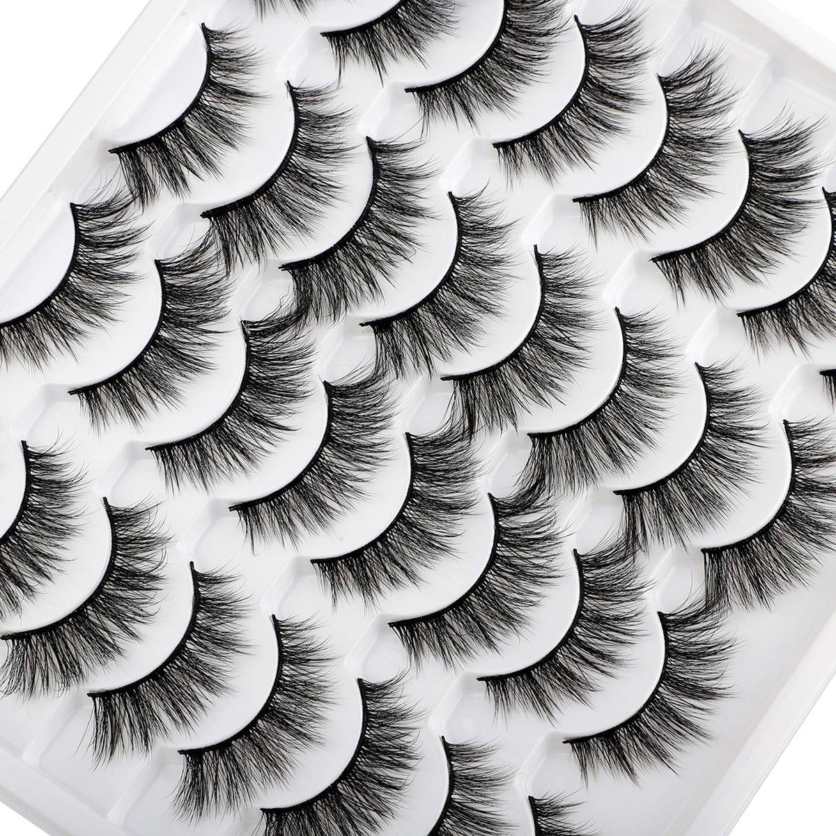 JIMIRE lashes beside ruler showing length for custom trimming
