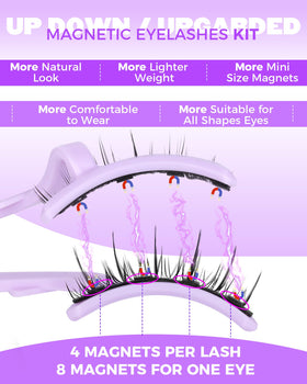 JIMIRE lashes beside fingers for scale showing lightweight design benefit