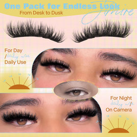 JIMIRE fiber texture detail illustrating lightweight, flexible lashes