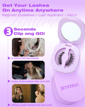 JIMIRE wispy lash strip texture highlighting lightweight comfort