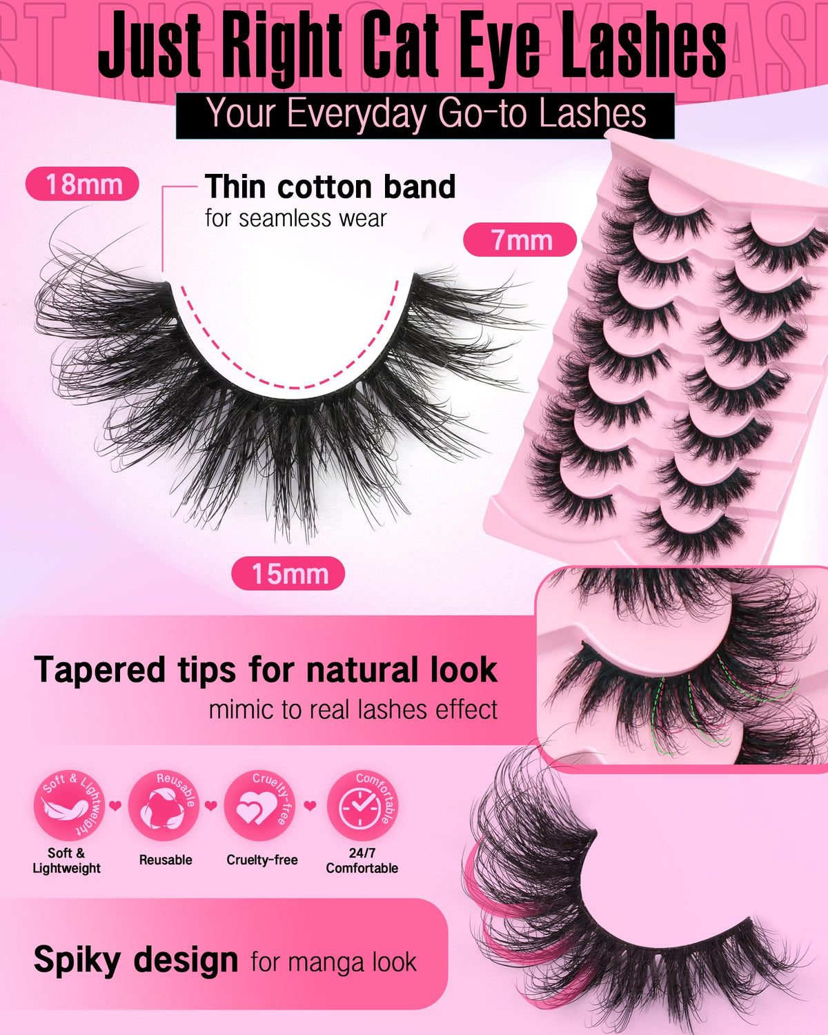 JIMIRE thin black cotton band detail, flexible fit and secure hold