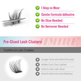 JIMIRE worn lashes on model for a natural daytime look and eye-enhancing lift
