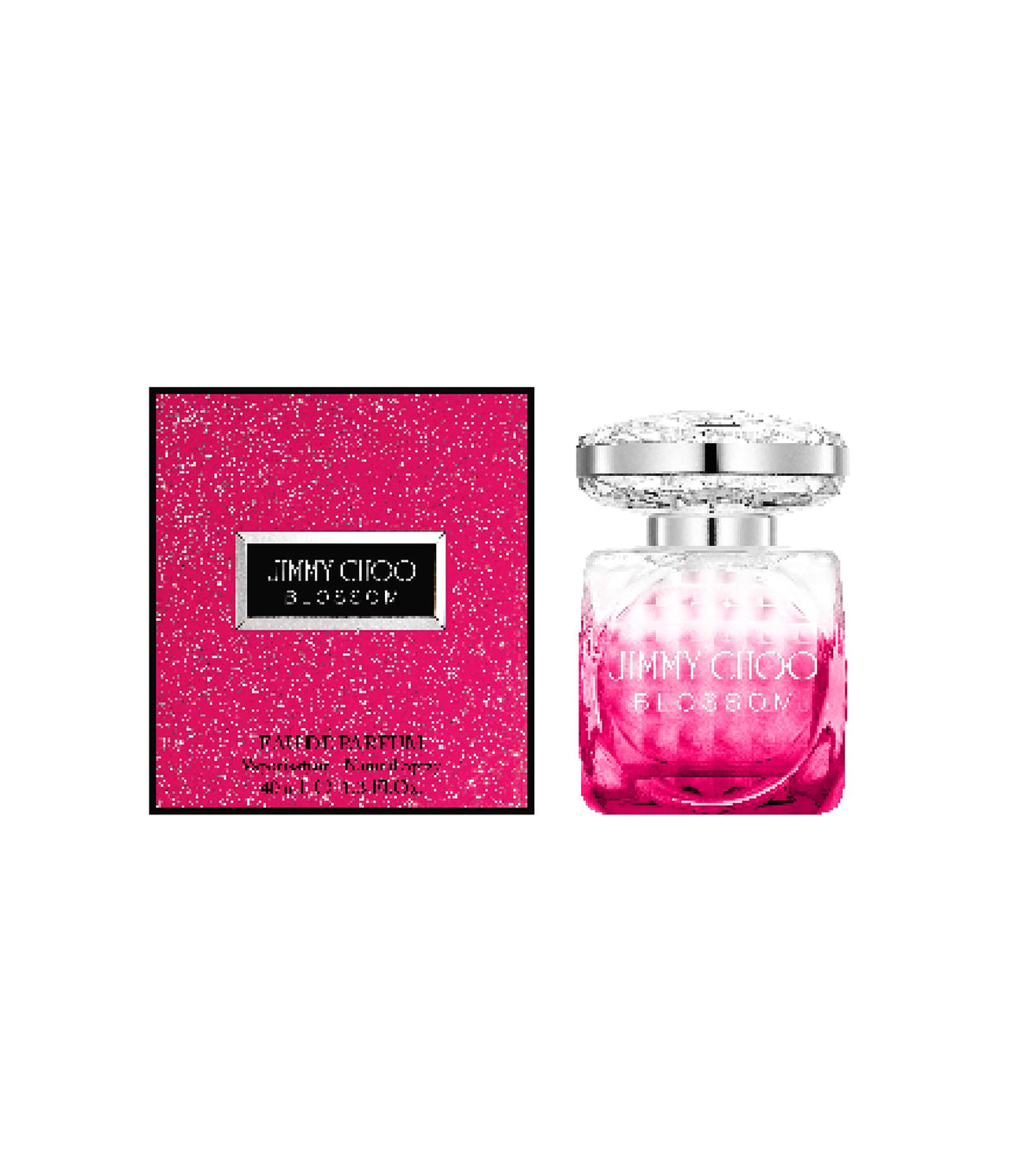 Jimmy Choo Blossom spray on wrist demonstrating portable size and long-lasting wear