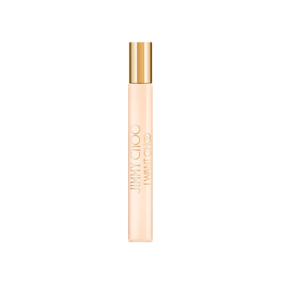 JIMMY CHOO purse spray front view showing elegant compact bottle and label