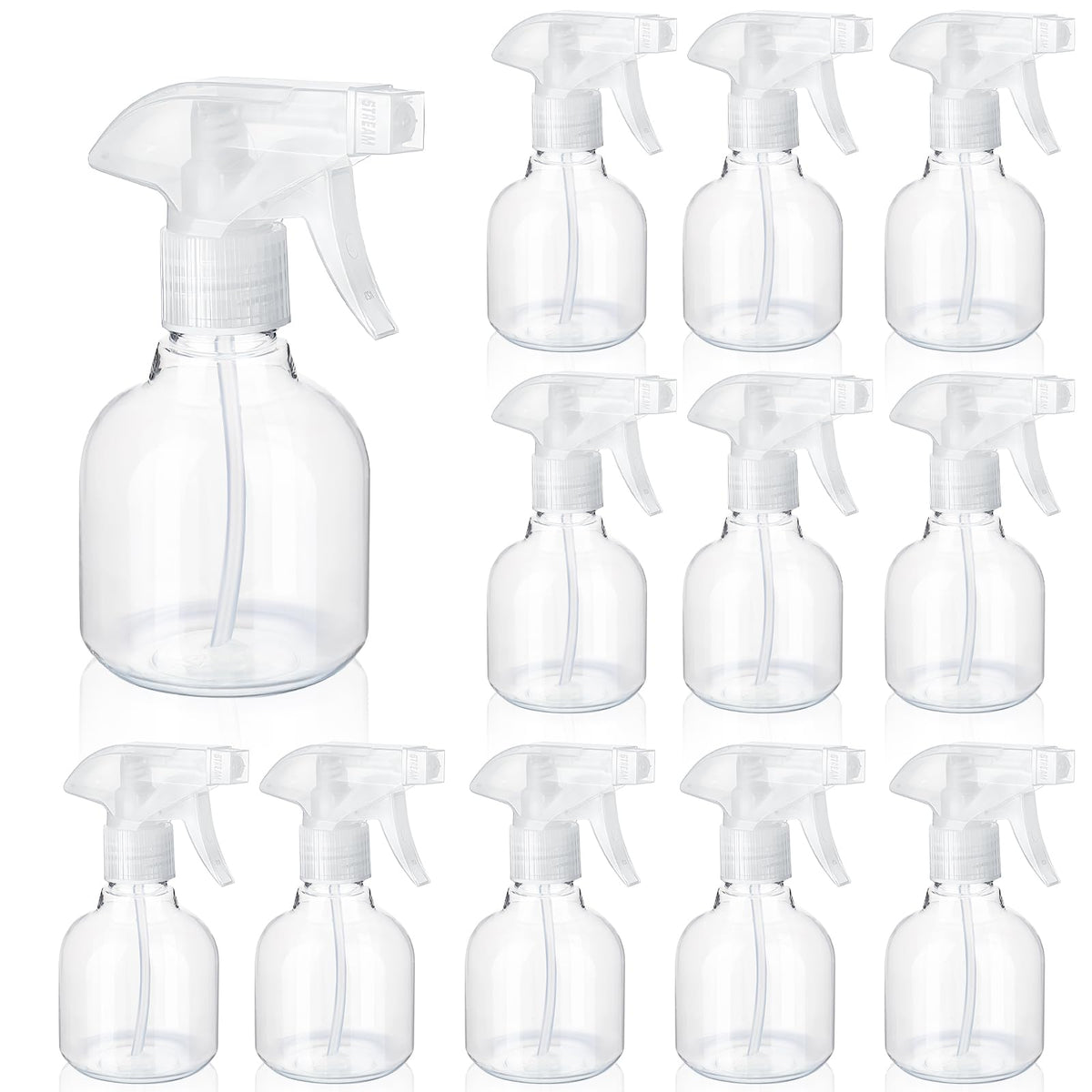 Jinei clear 24-pack front view showing neat bottles for organized supply
