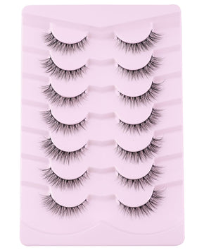 Jiocolor lashes worn on eye left side, showing natural winged lift