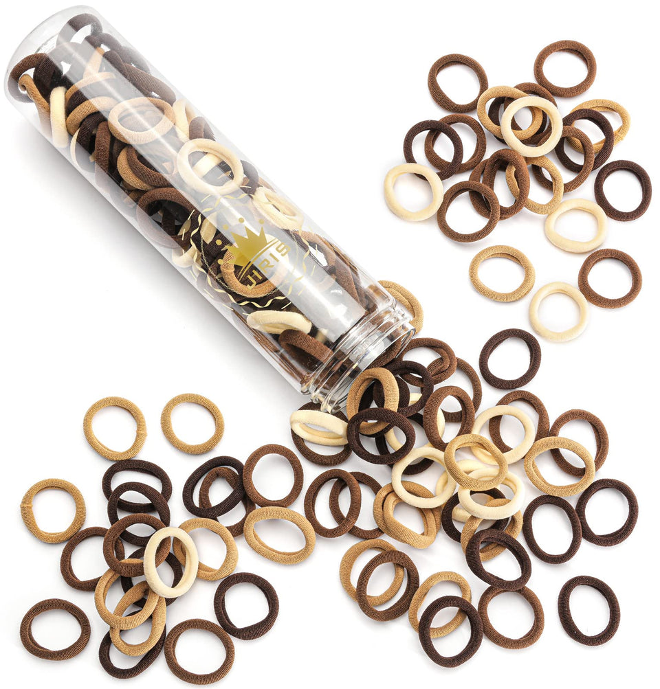 JIRIS front packaging showing 100 brown hair ties and product count for reliable supply
