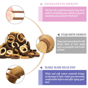 JIRIS hair tie stretched between hands showing strong elastic performance and recovery