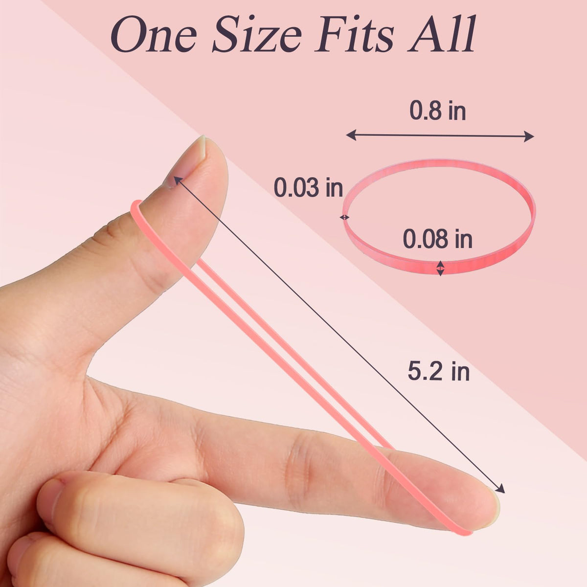 JIRIS band stretched between fingers showing elastic recovery and strength