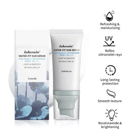 JISKG clear serum droplet texture highlighting lightweight hydration benefit