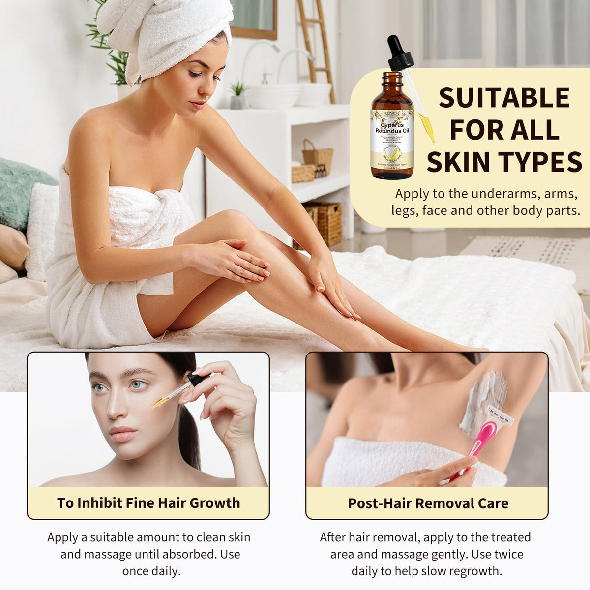 JIUYUANCHUNJJ facial application showing gentle care for sensitive areas