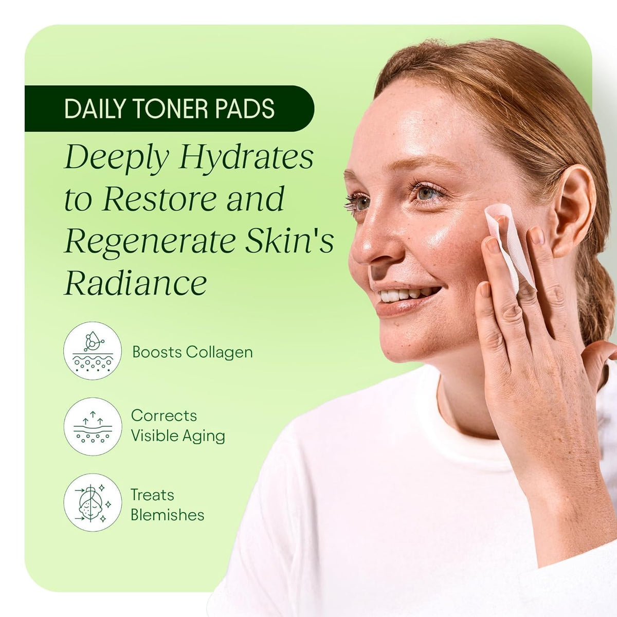 JiYu pad soaked with serum highlighting hydrating active delivery