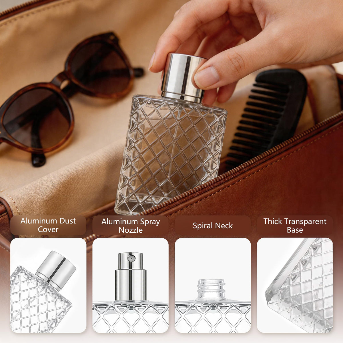 JJKMALL bottle with funnel being refilled cleanly to prevent spills while mixing