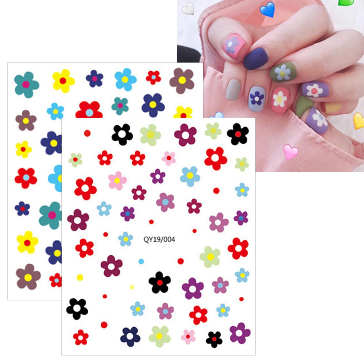 jmeowio stickers applied on child nails showcasing instant playful style