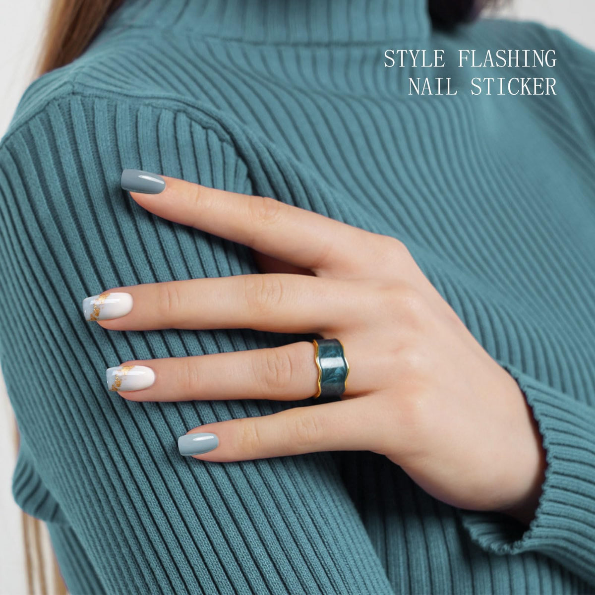 jmeowio strip being applied on nail for easy salon-style results