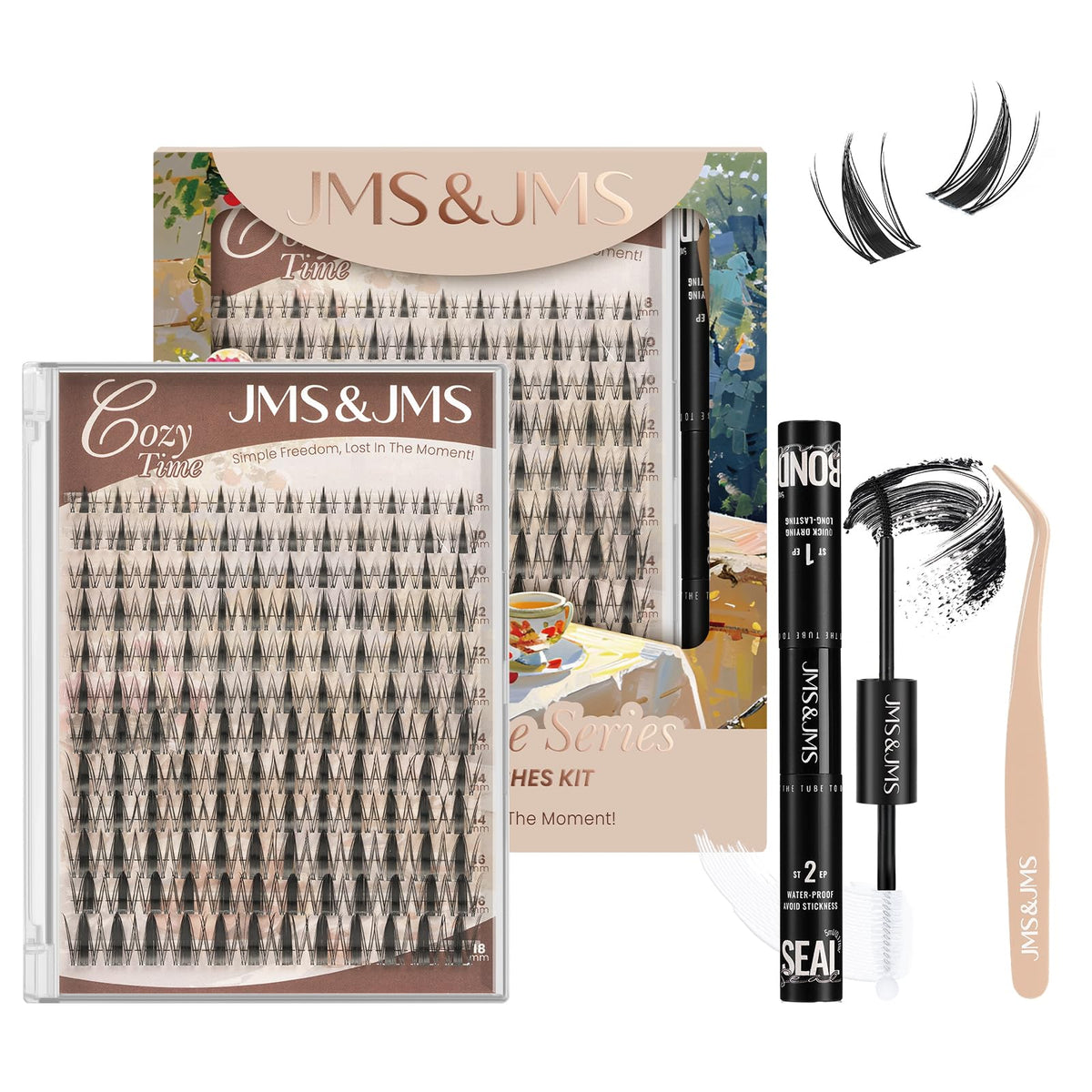 JMS&JMS front packaging showing kit contents and benefit of an all-in-one set