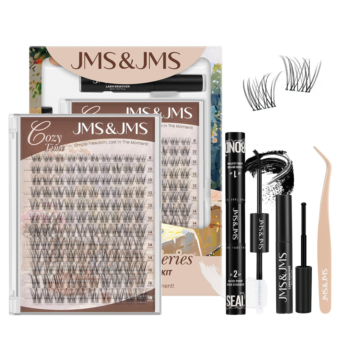 JMS&JMS front packaging showing kit components and benefit of complete set