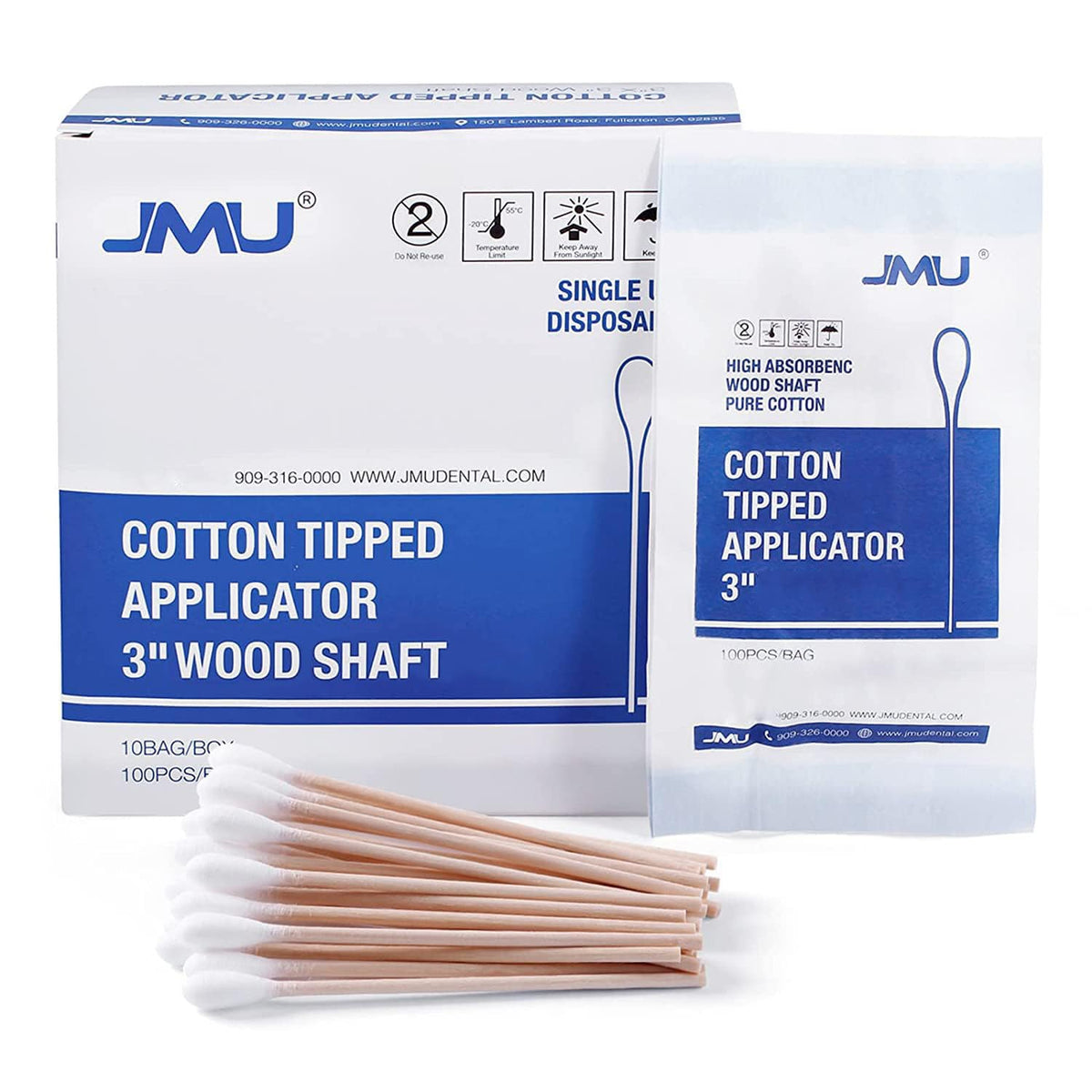 JMU front packaging showing 1000-count box and branding for reliable supply