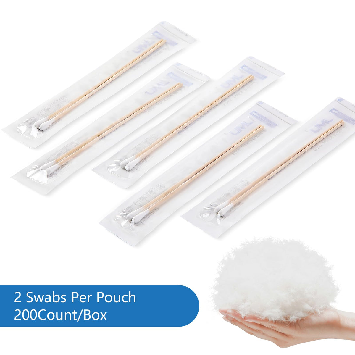 JMU swab next to ruler showing scale and length for reach and accuracy
