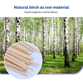 JMU wooden stick detail showing smooth finish and no splinters for comfort