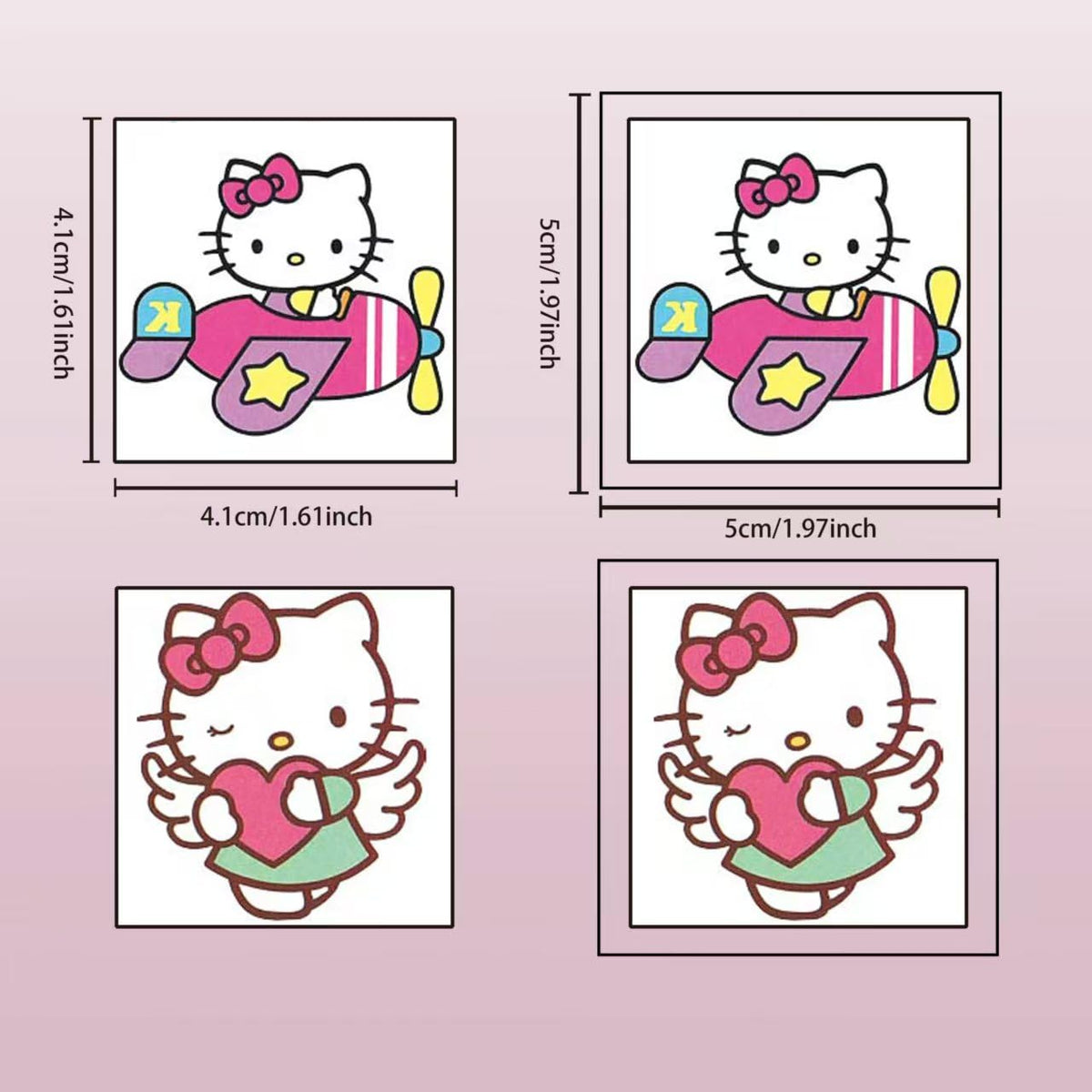 JMYUJX Hello Kitty sheet close-up displaying bright designs and detail
