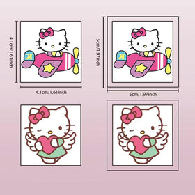 JMYUJX Hello Kitty sheet close-up displaying bright designs and detail