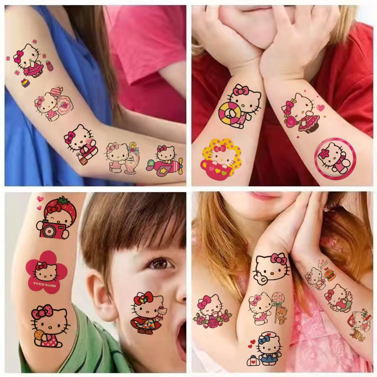 JMYUJX Hello Kitty tattoos on party favors highlighting decorative use