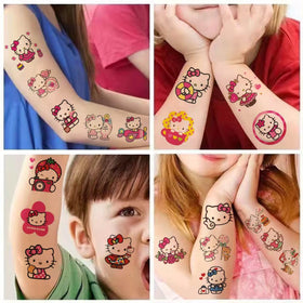 JMYUJX Hello Kitty tattoos on party favors highlighting decorative use
