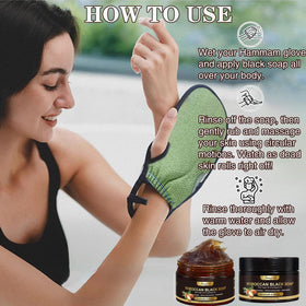 Joanssore lifestyle bathroom set up for at-home Moroccan hammam ritual