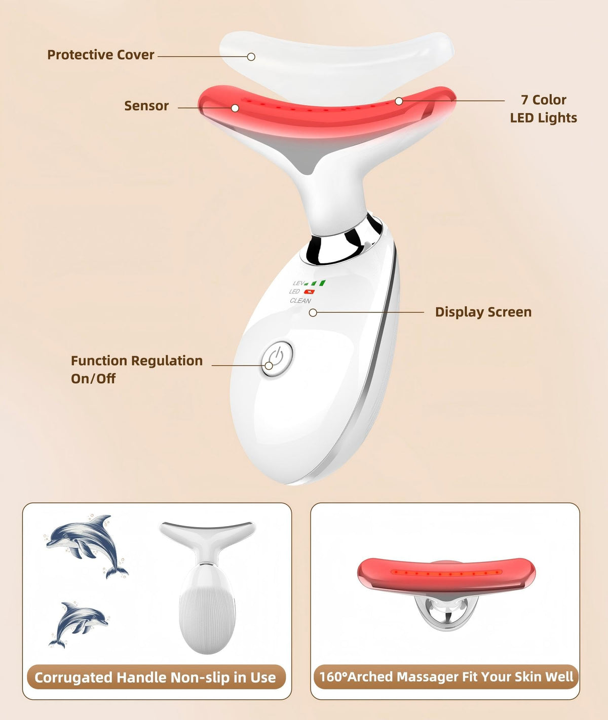 Jobazok used on neck in demo to show lifting motion and improved product absorption benefit