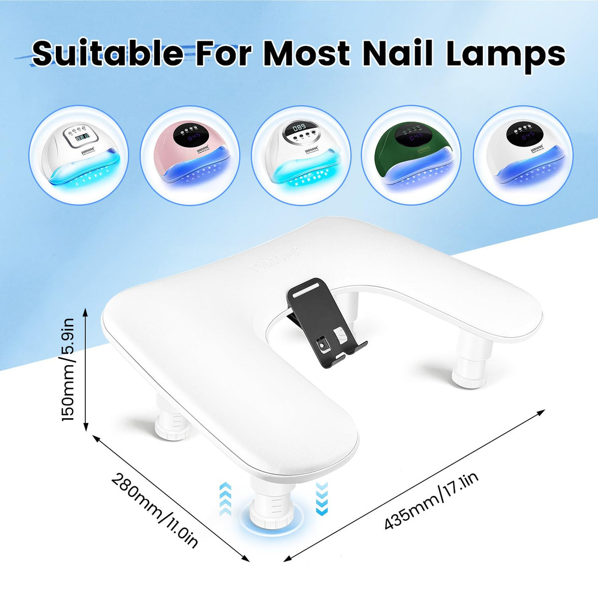 JODSONE anti-slip base detail demonstrating stability on salon table