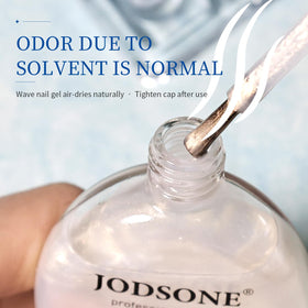 JODSONE application on uncured base gel, clear step-by-step use