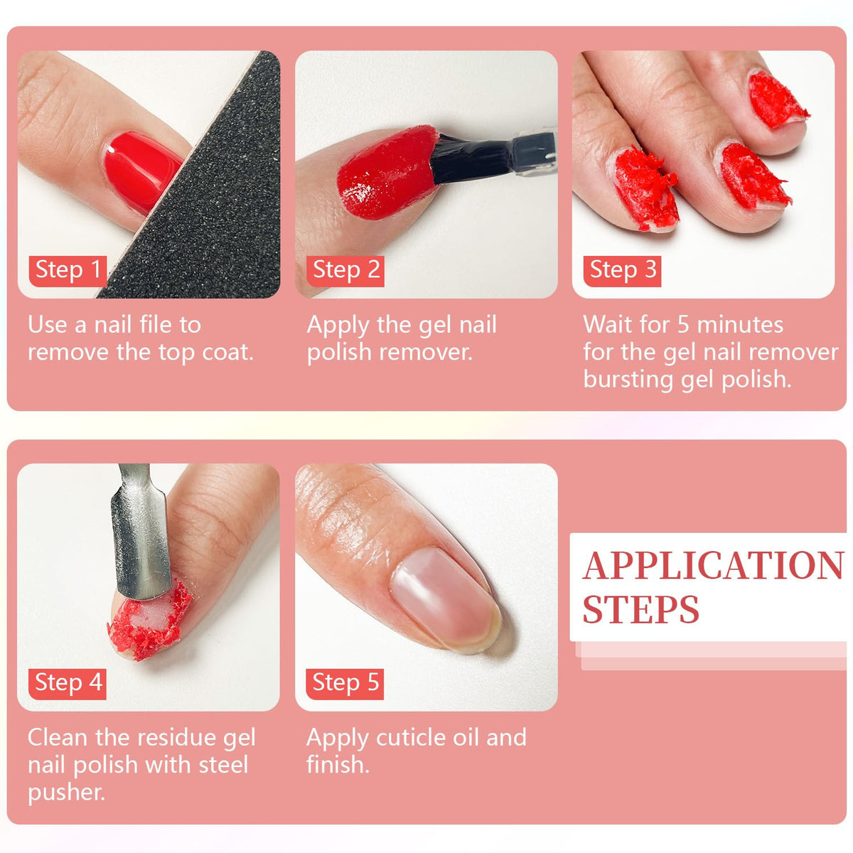 JODSONE before and after nails demonstrating cleaner removal results