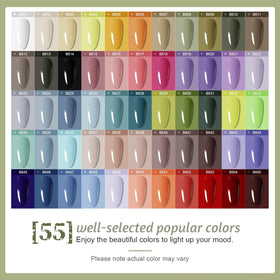 JODSONE close-up of 5ml bottles and clear labels for easy shade selection