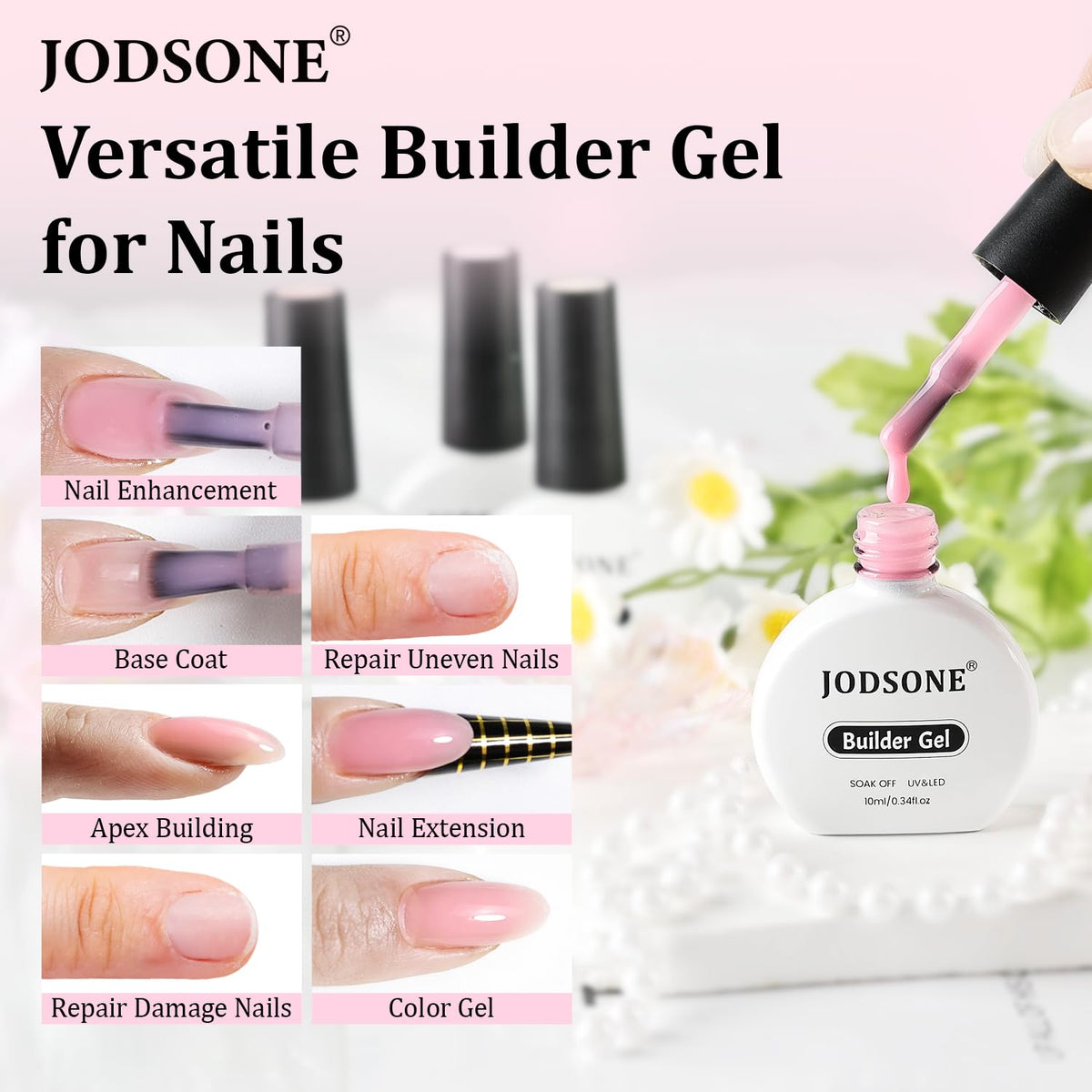 JODSONE close-up gel texture on brush demonstrating smooth application and control