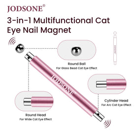 JODSONE close-up of 6mm and 8mm cylinder magnet tips for precise cat-eye lines
