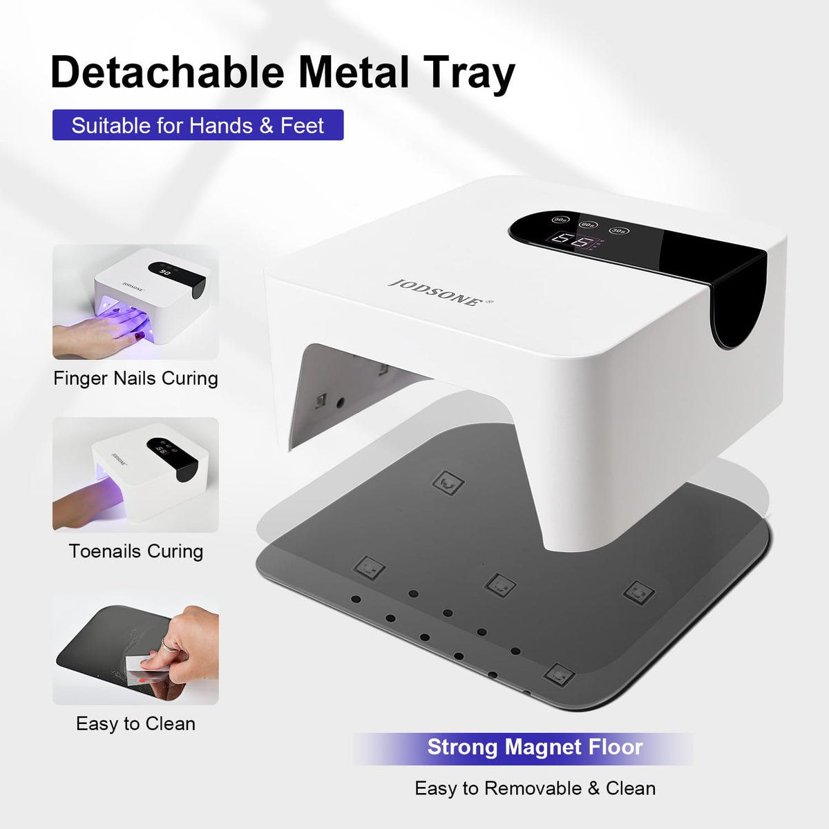 JODSONE lamp held in hand to show compact size and easy transport benefit
