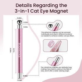 JODSONE magnet creating cat-eye effect on gel polish demonstrating sharp patterning
