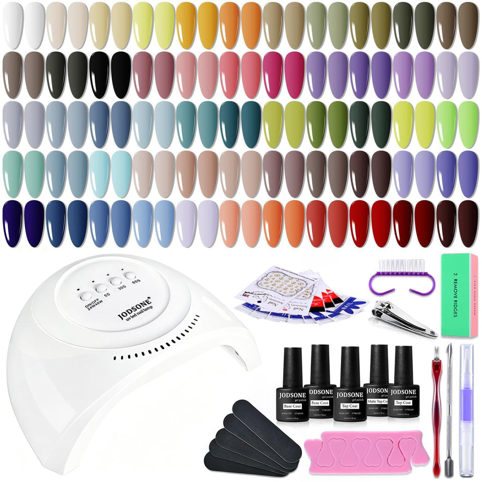 JODSONE front packaging showing full 60-piece kit and lamp benefit easy setup