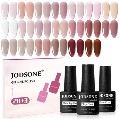 JODSONE front packaging showing 23-piece gel set and color preview for gifting