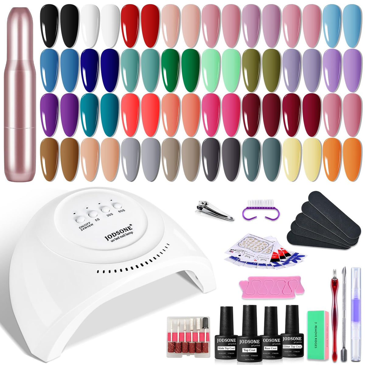JODSONE front packaging showing kit contents for at-home manicures