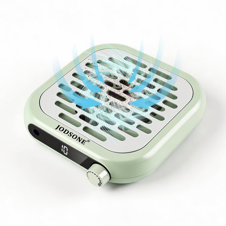 JODSONE front view of green dust collector showing compact design and clean look