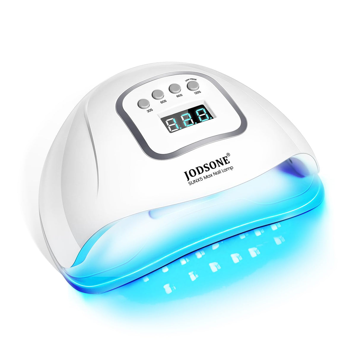 JODSONE front view of nail lamp showing compact design and fast curing benefit