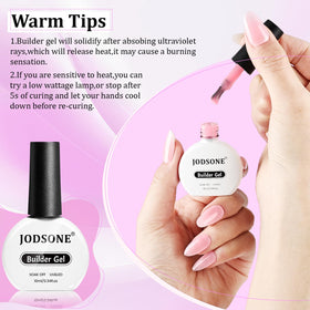 JODSONE builder gel application in salon scene illustrating easy professional use